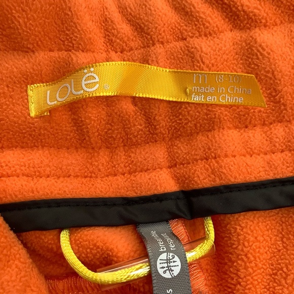 LOLE Orange Soft Shell Fleece Lined Snow Pants Size M - Picture 12 of 16